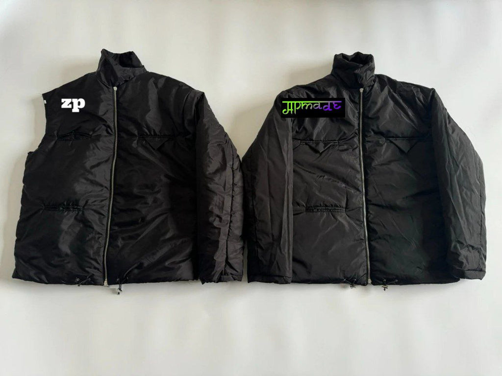Prada Re-Nylon Logo Down Zip-Up Jacket