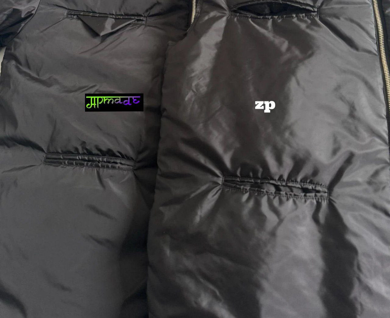 Prada Re-Nylon Logo Down Zip-Up Jacket