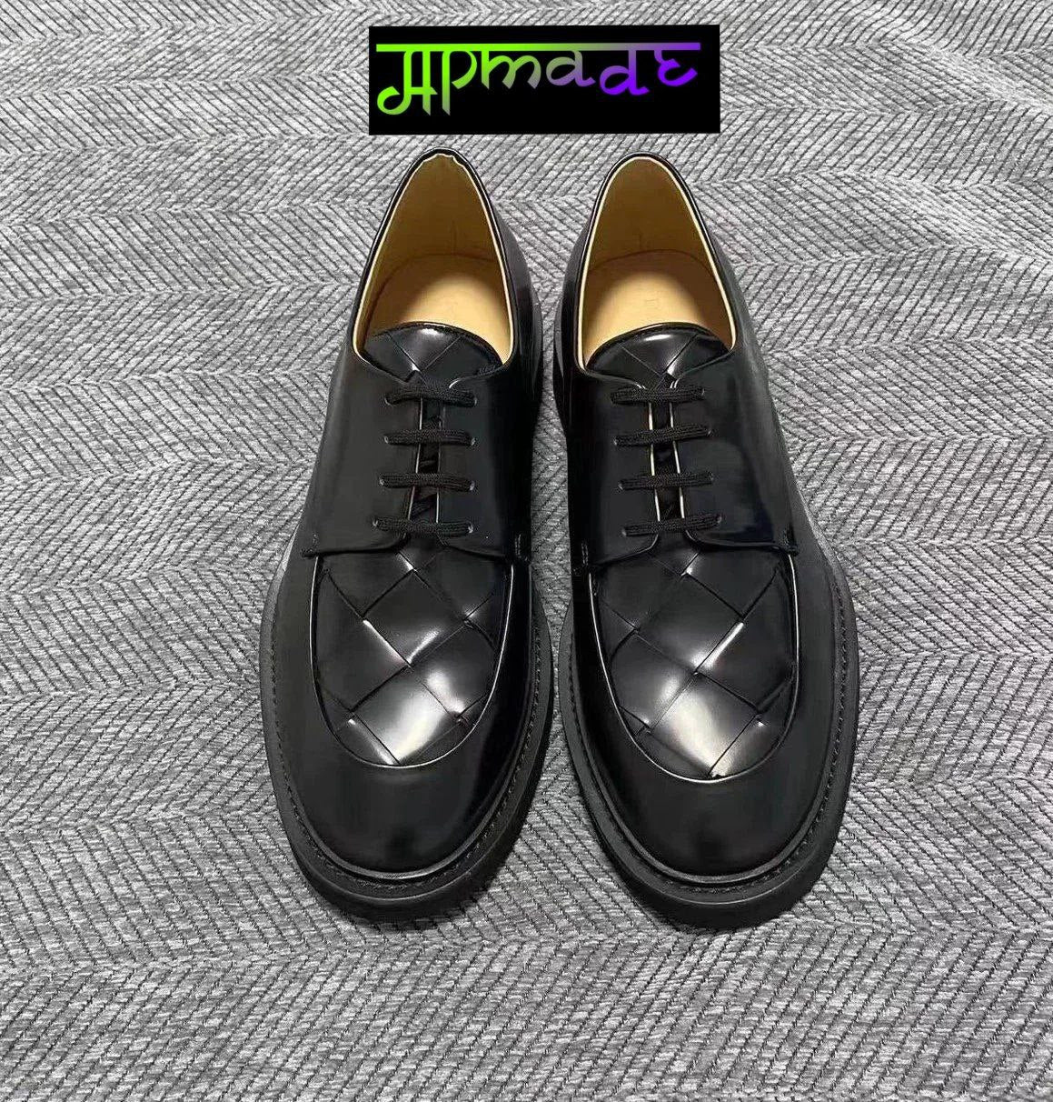 Bottega Veneta Intrecciato Woven Leather Derby Shoes