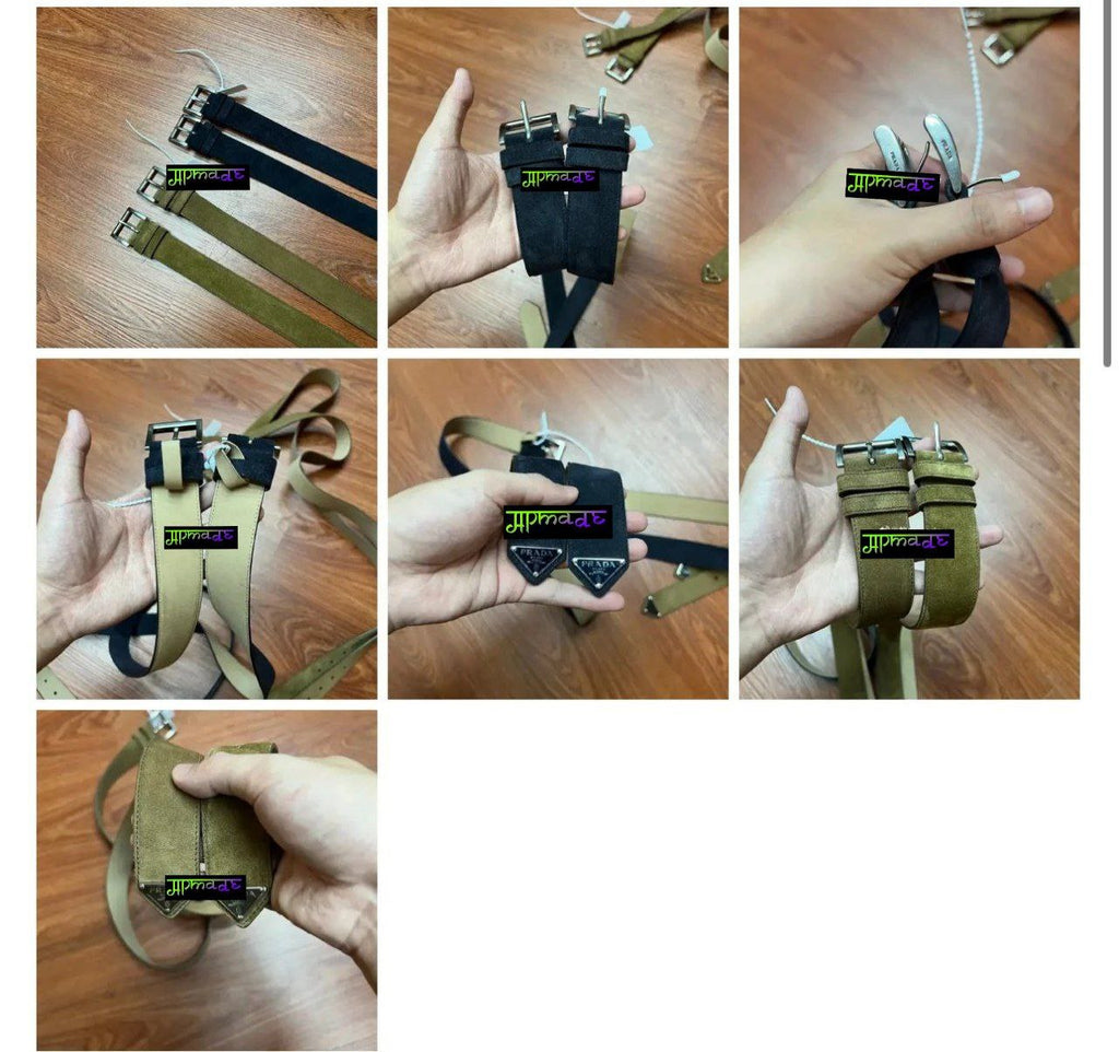 Prada Logo-Embellished Suede Belt