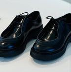 Prada Black Leather Diapason Lace-Up Shoes