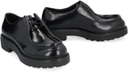 Prada Black Leather Diapason Lace-Up Shoes