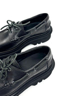Dries Van Noten Leather Boat Shoe (Black)