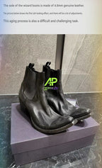 Prada Leather Cowboy Half-Boot Shoes
