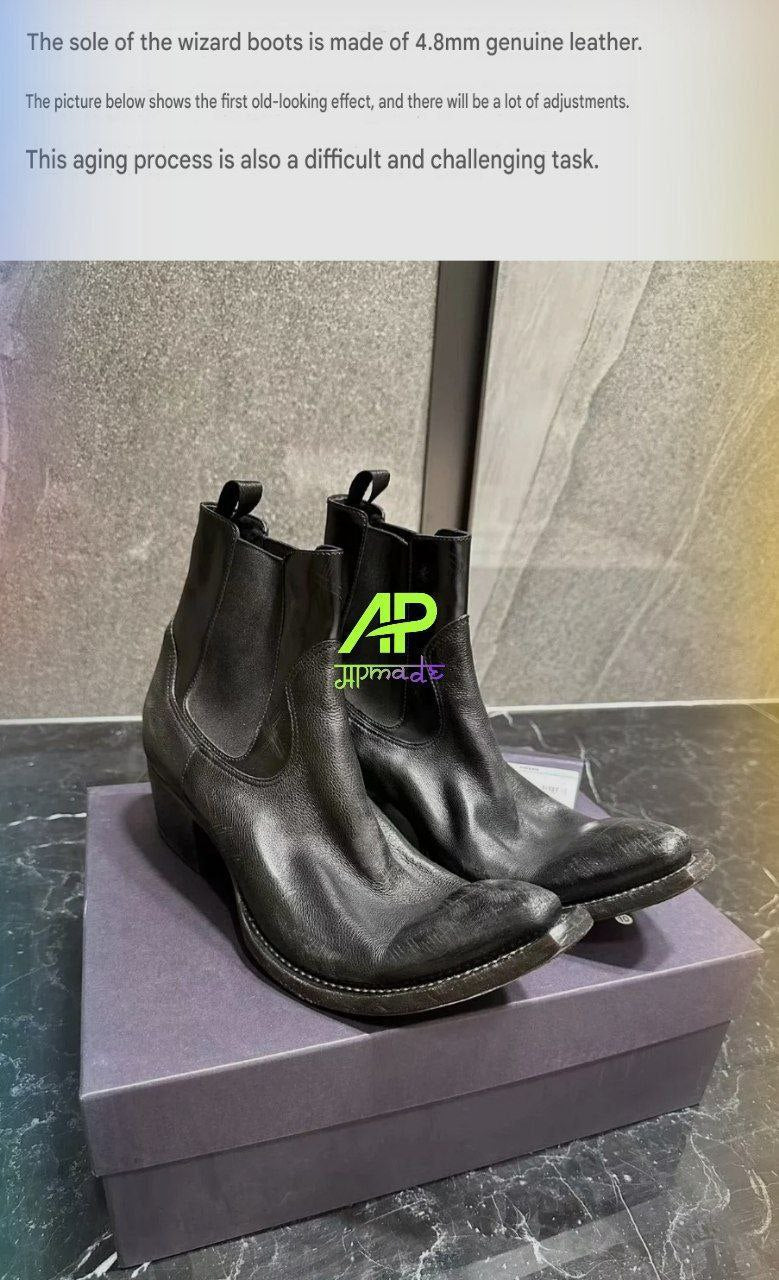 Prada Leather Cowboy Half-Boot Shoes