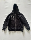 Chrome Hearts Foti Horseshoe Skeleton Zip-Up Hoodie