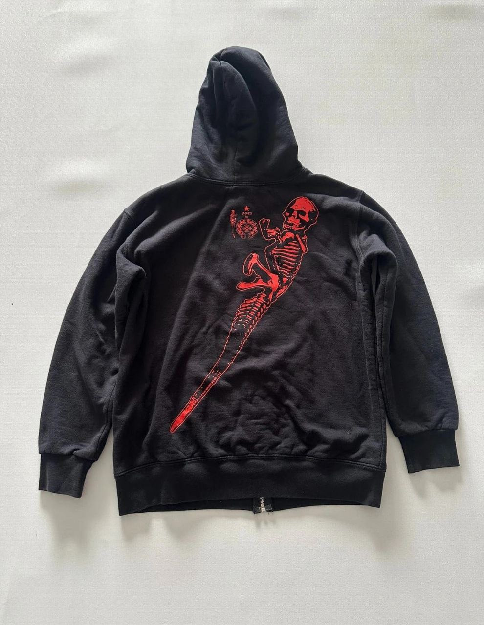 Chrome Hearts Foti Horseshoe Skeleton Zip-Up Hoodie