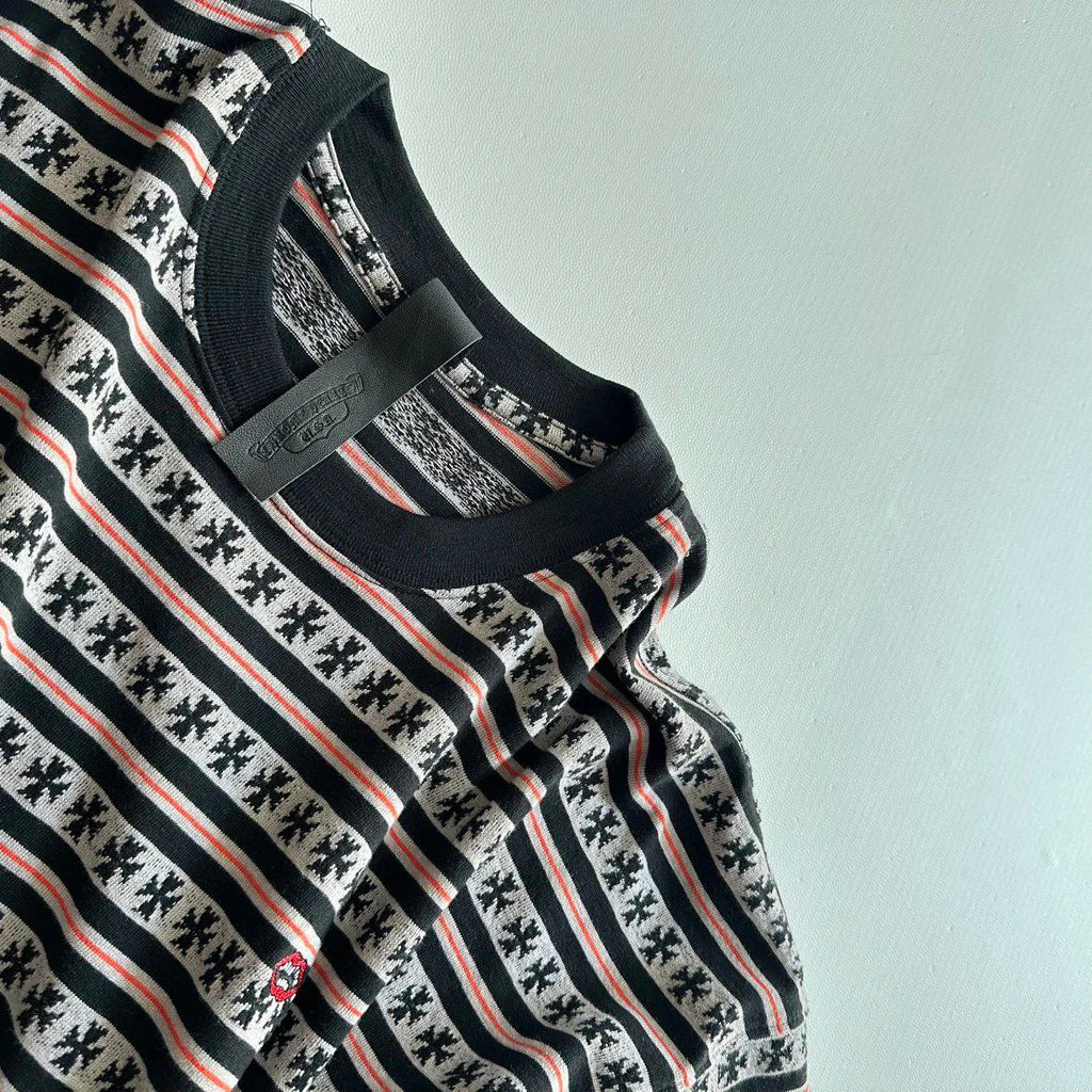 Chrome Hearts Matty Boy Cross Script Stripe T-Shirt