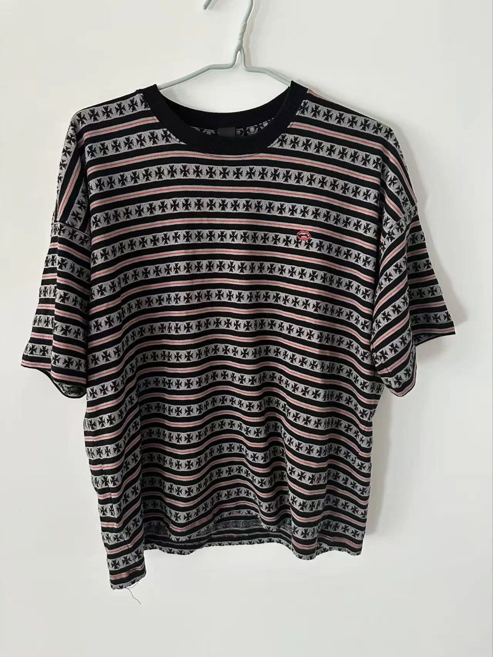 Chrome Hearts Matty Boy Cross Script Stripe T-Shirt