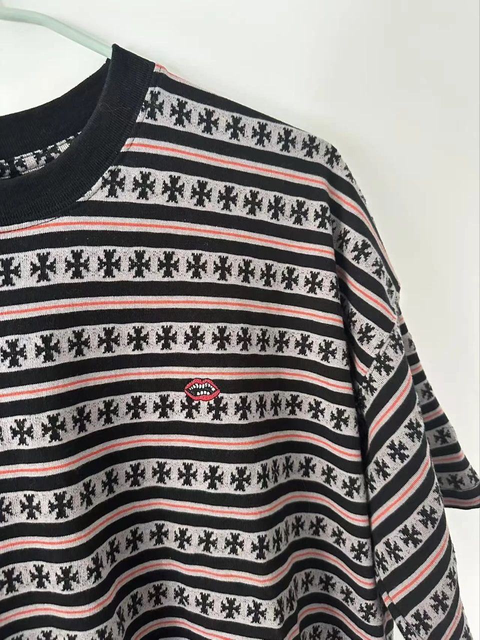 Chrome Hearts Matty Boy Cross Script Stripe T-Shirt