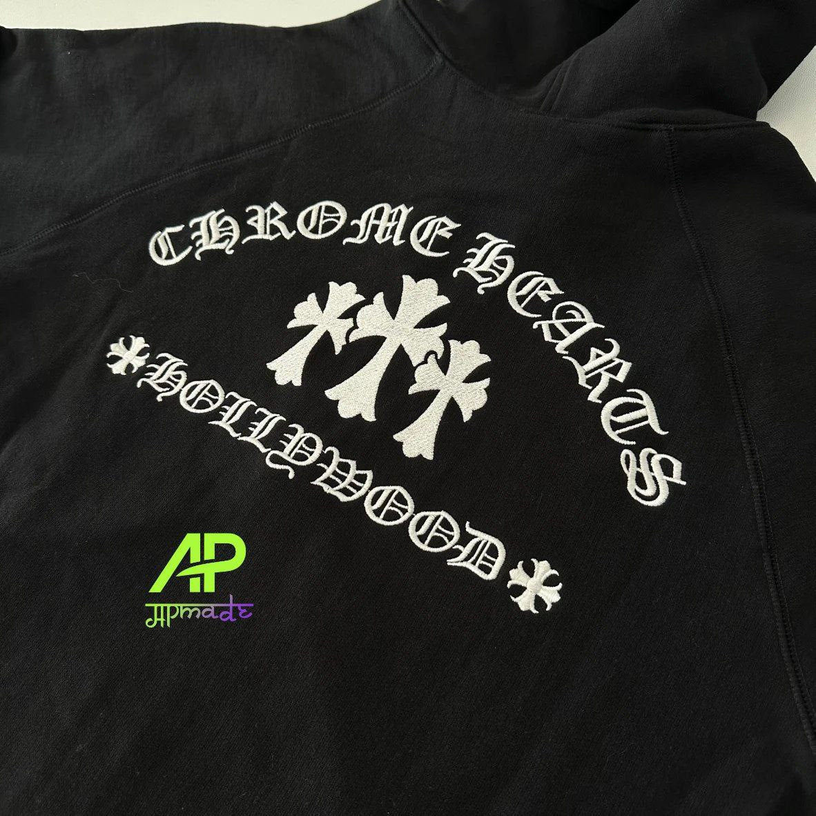 Chrome Hearts Hollywood Embroidered Zip-Up Hoodie