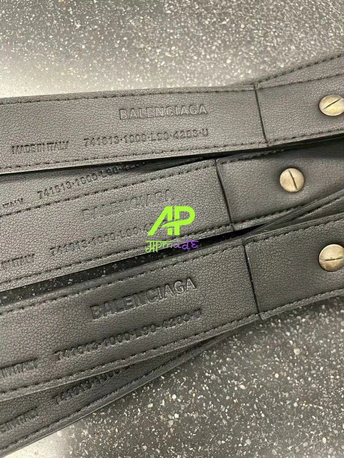 Balenciaga 25SS Brass Colour Old Bottle Opener Lychee Calfskin Belt