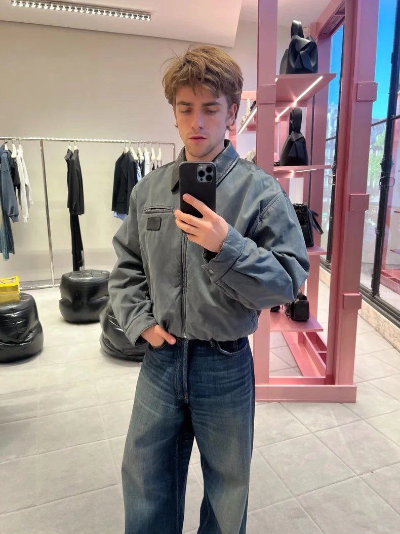 Acne Studios 25FW Leather Collar Padded Jacket