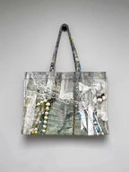 Acne Studios Lace-Trimmed Printed Tote Bag