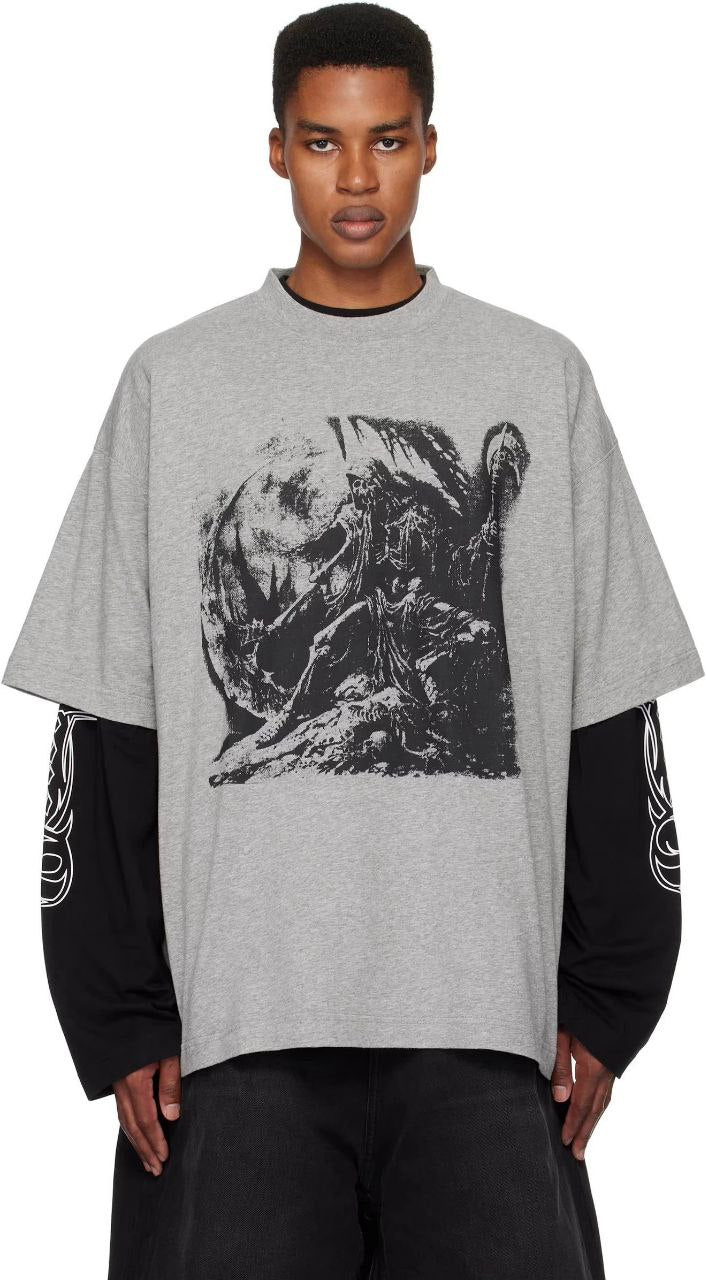 Vetements Gray Goth Oversized T-Shirt