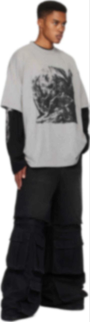 Vetements Gray Goth Oversized T-Shirt