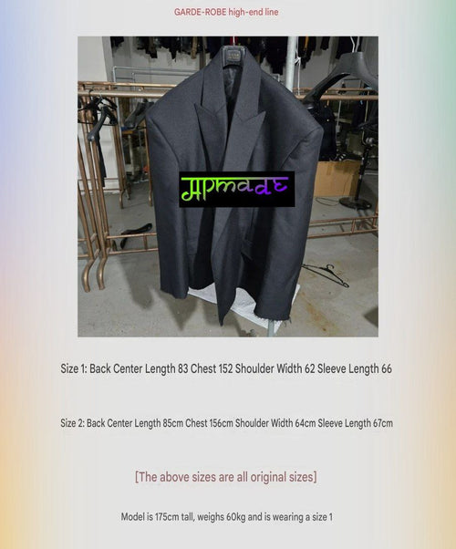 Balenciaga 25SS Shanghai Show Series Buttonless Wool Suit Coat