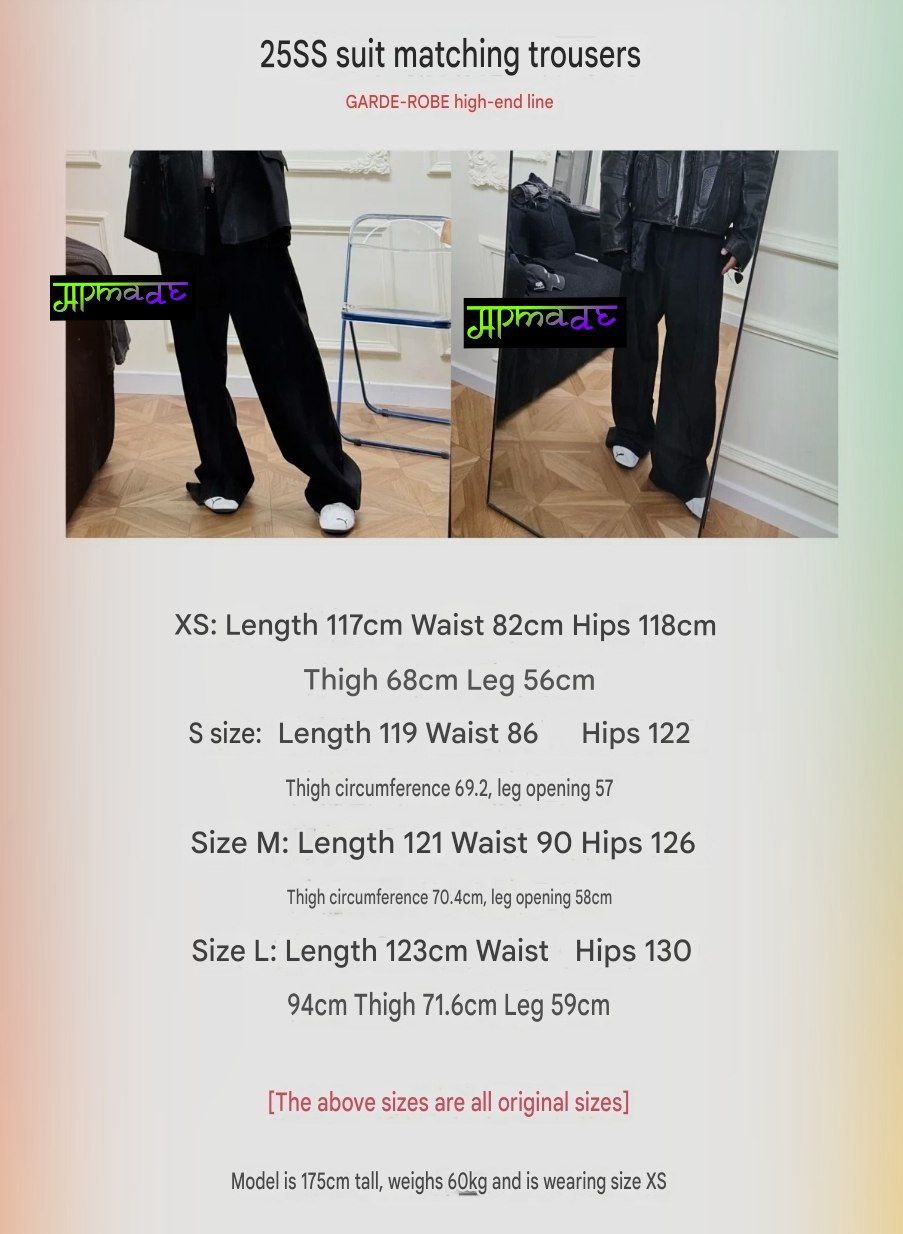 Balenciaga 25SS Shanghai Show Series Buttonless Wool Suit Trousers