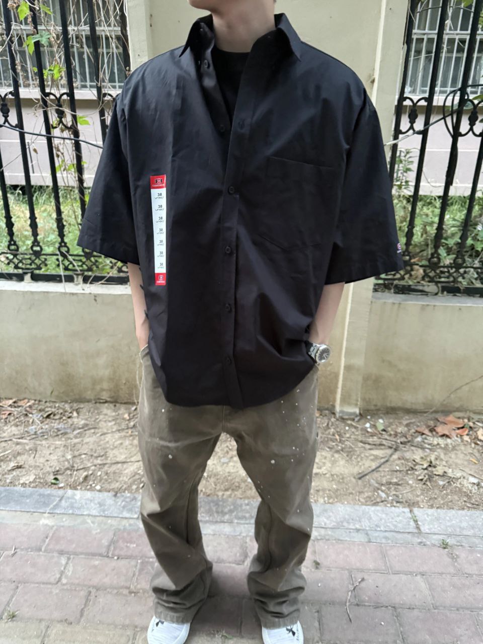 Balenciaga Workwear Half-Sleeve Shirt