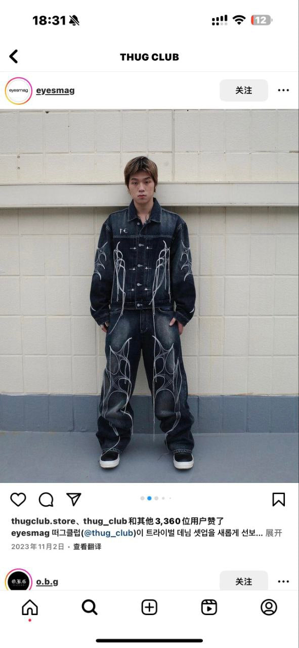 Thug Club Tribal Denim Jacket