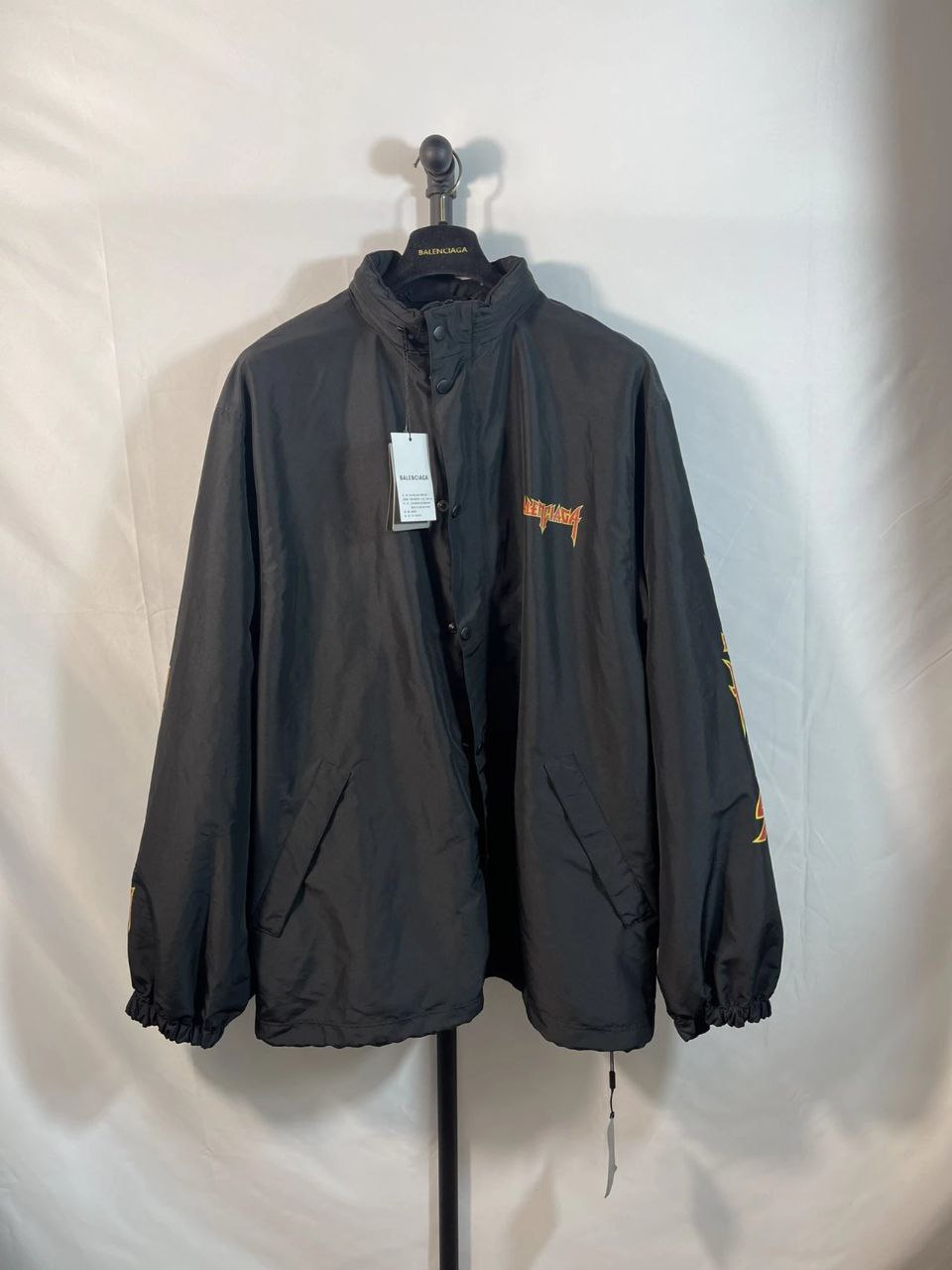 Balenciaga Flame Trench Zip-Up Jacket