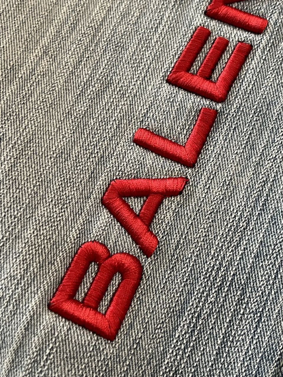 Balenciaga Blue Denim Jeans with Logo