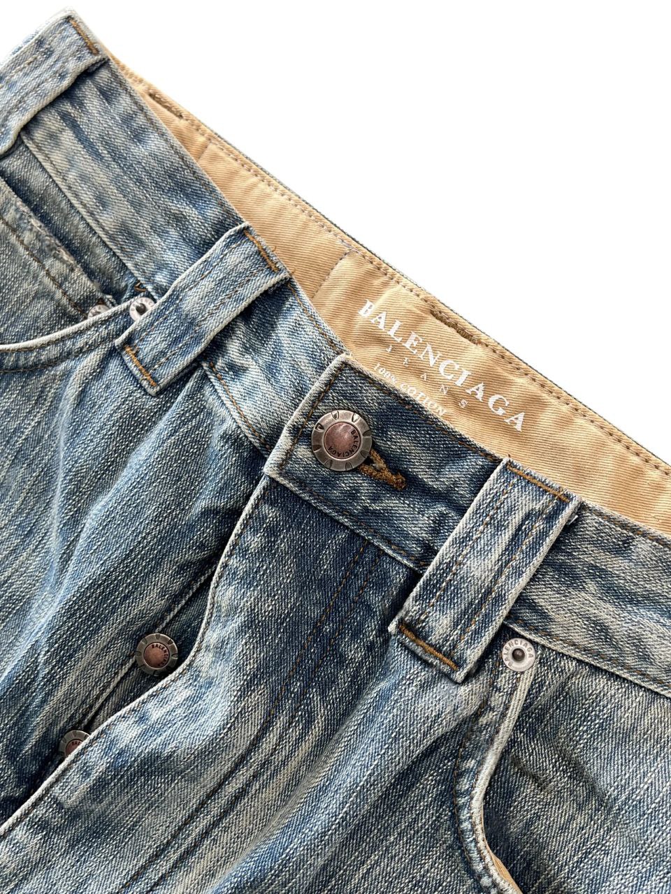 Balenciaga Blue Denim Jeans with Logo