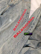 Balenciaga Blue Denim Jeans with Logo