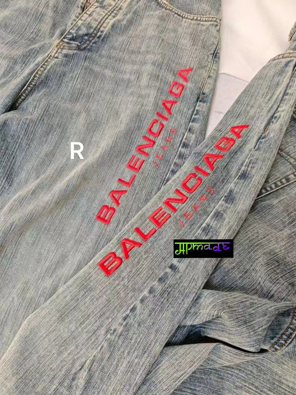 Balenciaga Blue Denim Jeans with Logo