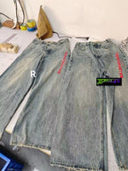 Balenciaga Blue Denim Jeans with Logo