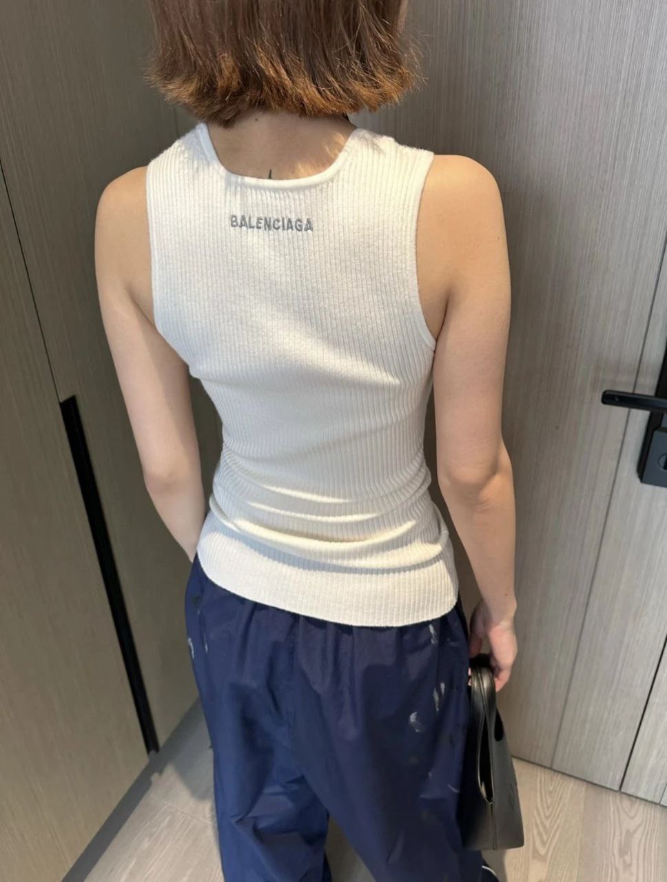Balenciaga Ribbed Tank Top