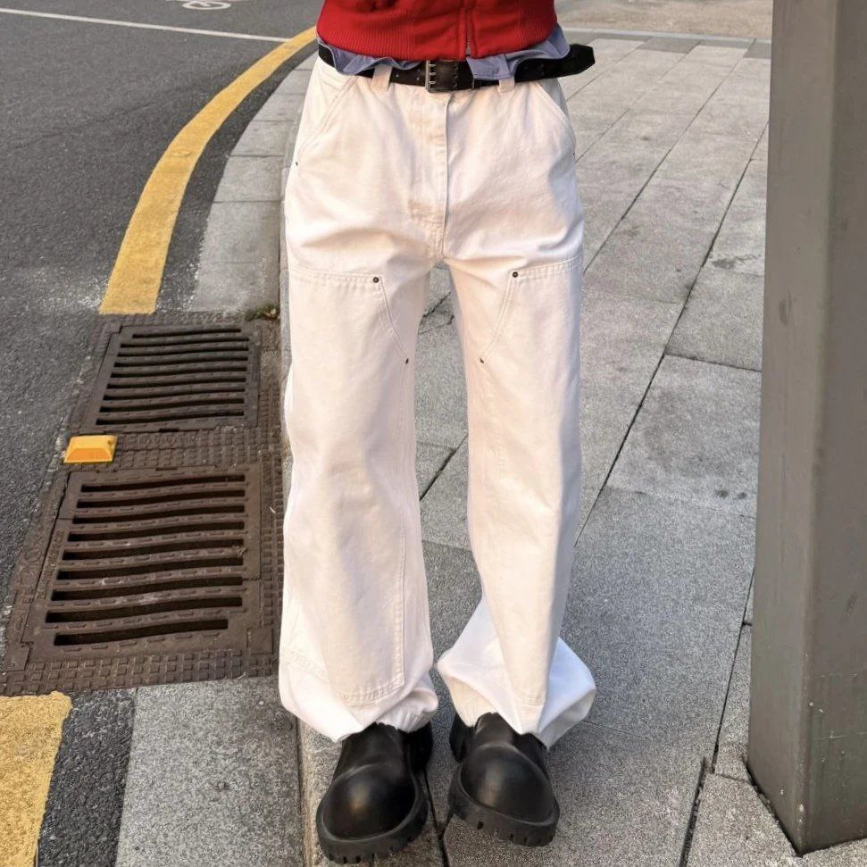 Prada Vintage-Wash Canvas Carpenter Trousers
