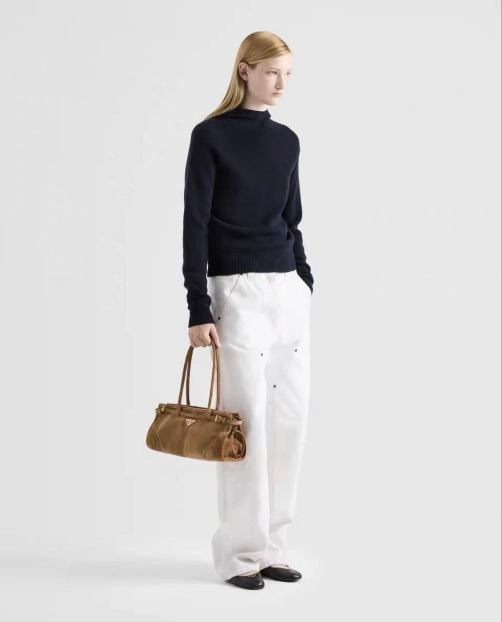 Prada Vintage-Wash Canvas Carpenter Trousers