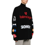 Balenciaga Black Stretch Wool Blend Sweater