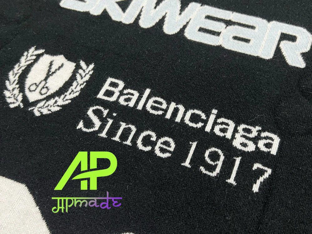 Balenciaga Black Stretch Wool Blend Sweater