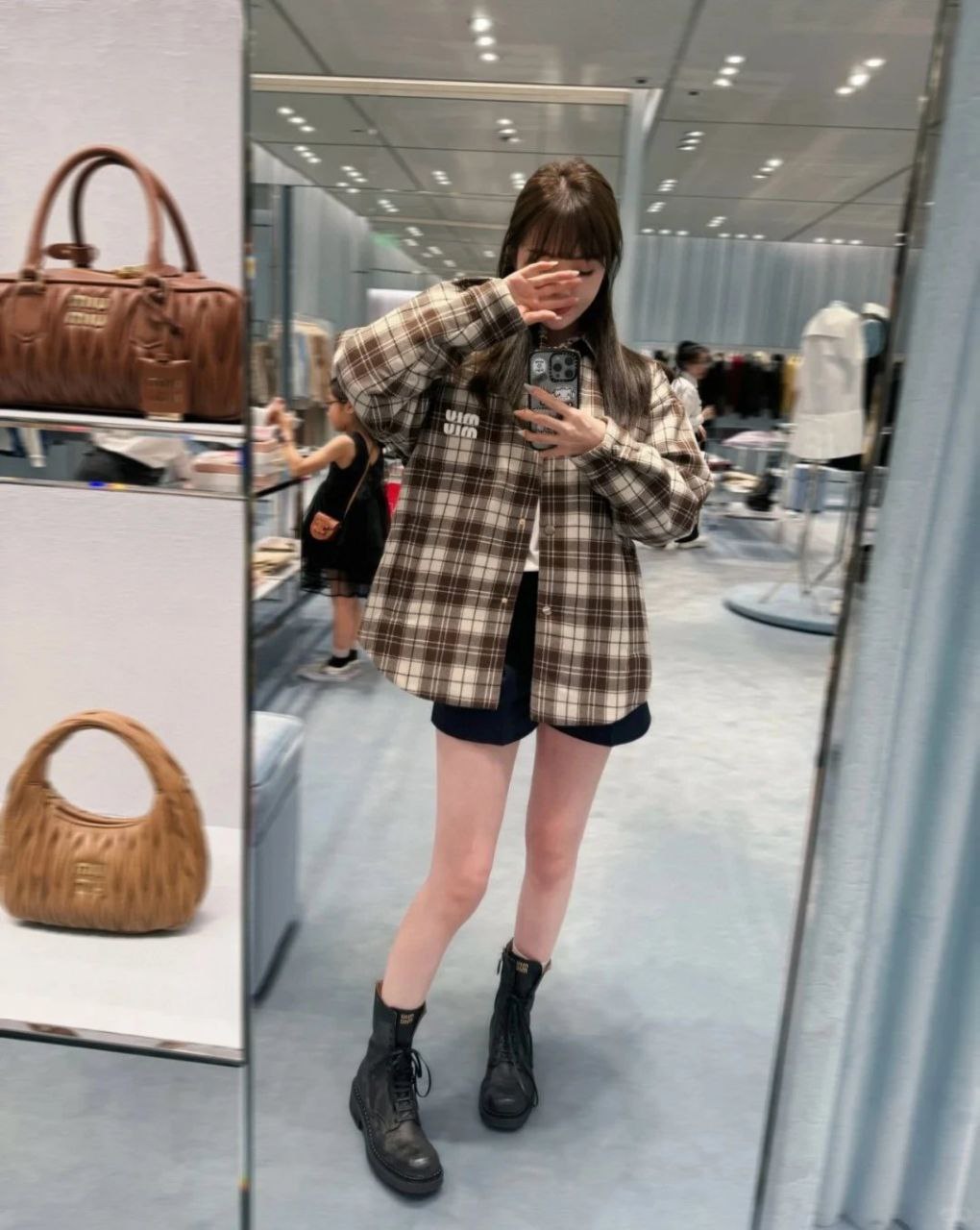 Miu Miu Padded Flannel Jacket