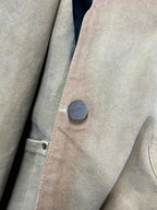 Prada Distressed Leather-Collar Workwear Jacket