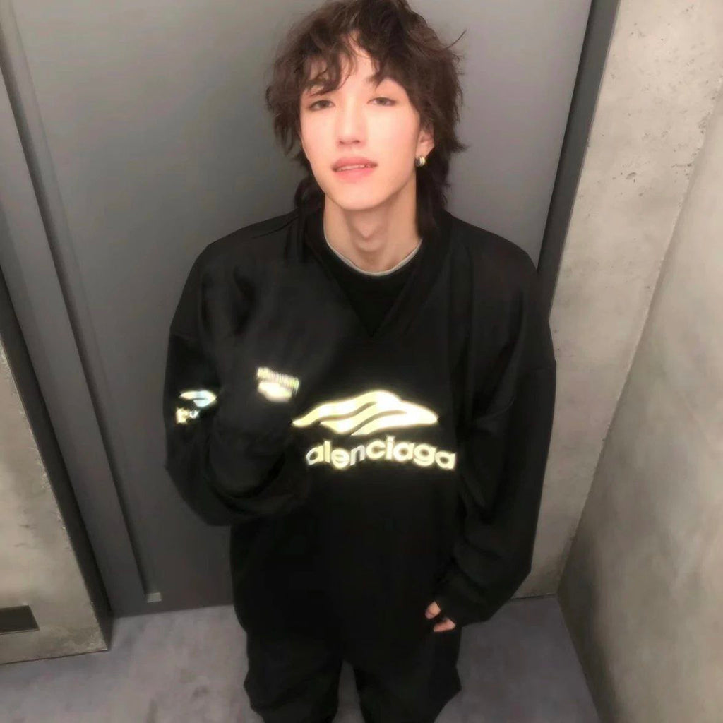 Balenciaga 3B Sports Icon Ski Long Sleeve V-Neck T-Shirt