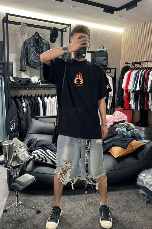 Balenciaga 24SS Burning Unity Logo T-Shirt