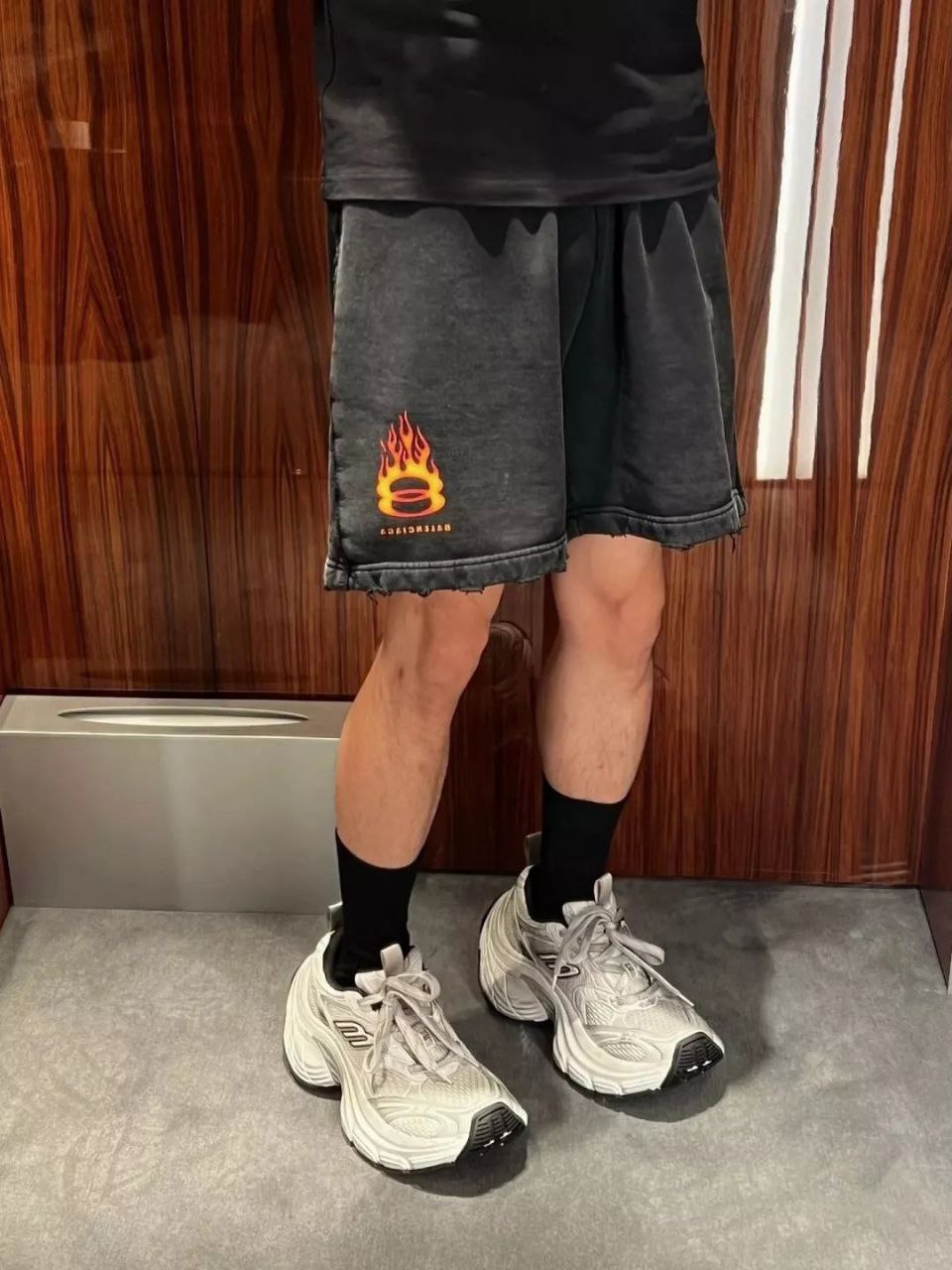 Balenciaga 24SS Burning Unity Shorts
