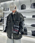 Balenciaga 24SS DIY Metal Art Graffiti Denim Jacket