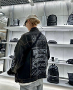 Balenciaga 24SS DIY Metal Art Graffiti Denim Jacket