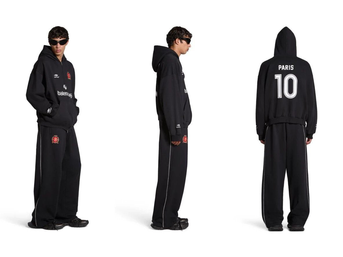 Balenciaga “2024 Soccer” Zip-Up Hoodie