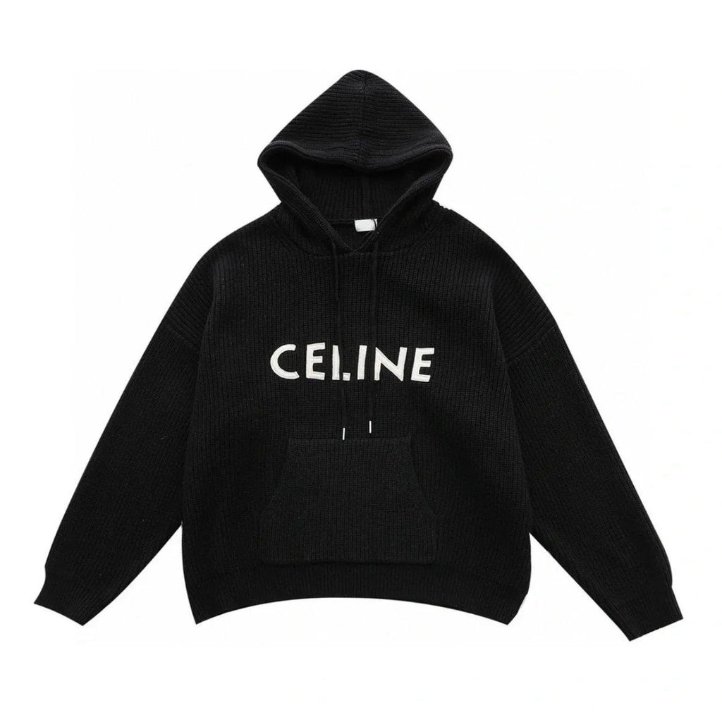 Celine Knitted Logo Hoodie
