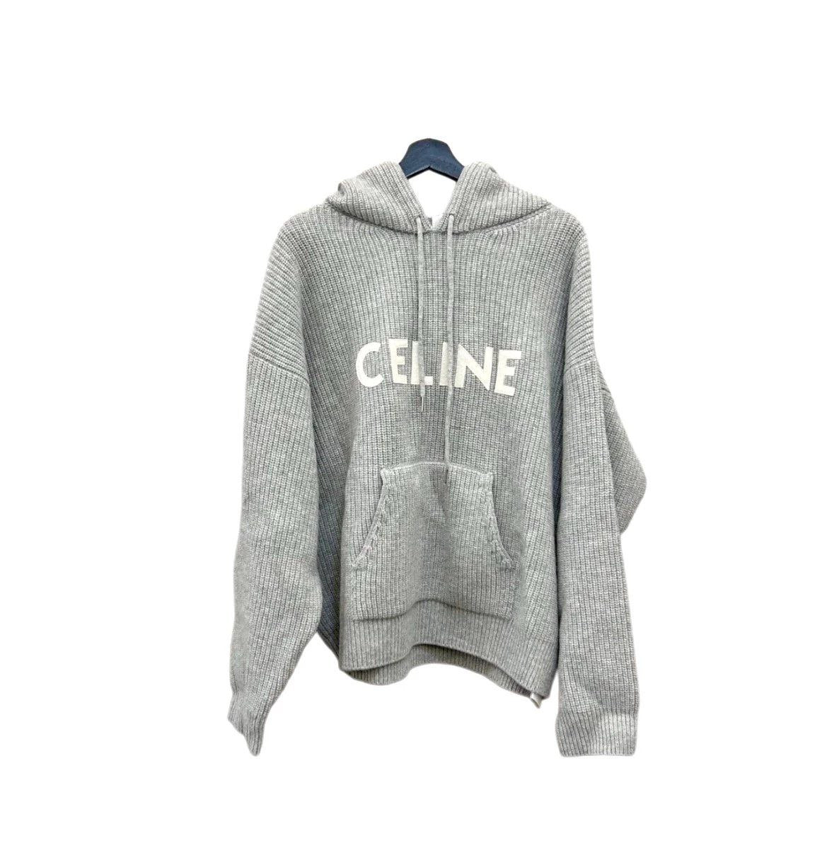 Celine Knitted Logo Hoodie