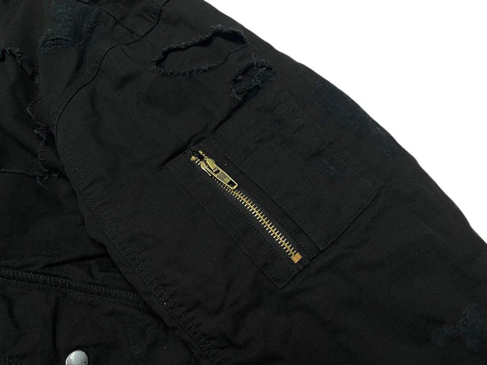 Balenciaga Unity Destroyed Bomber Jacket (Black)