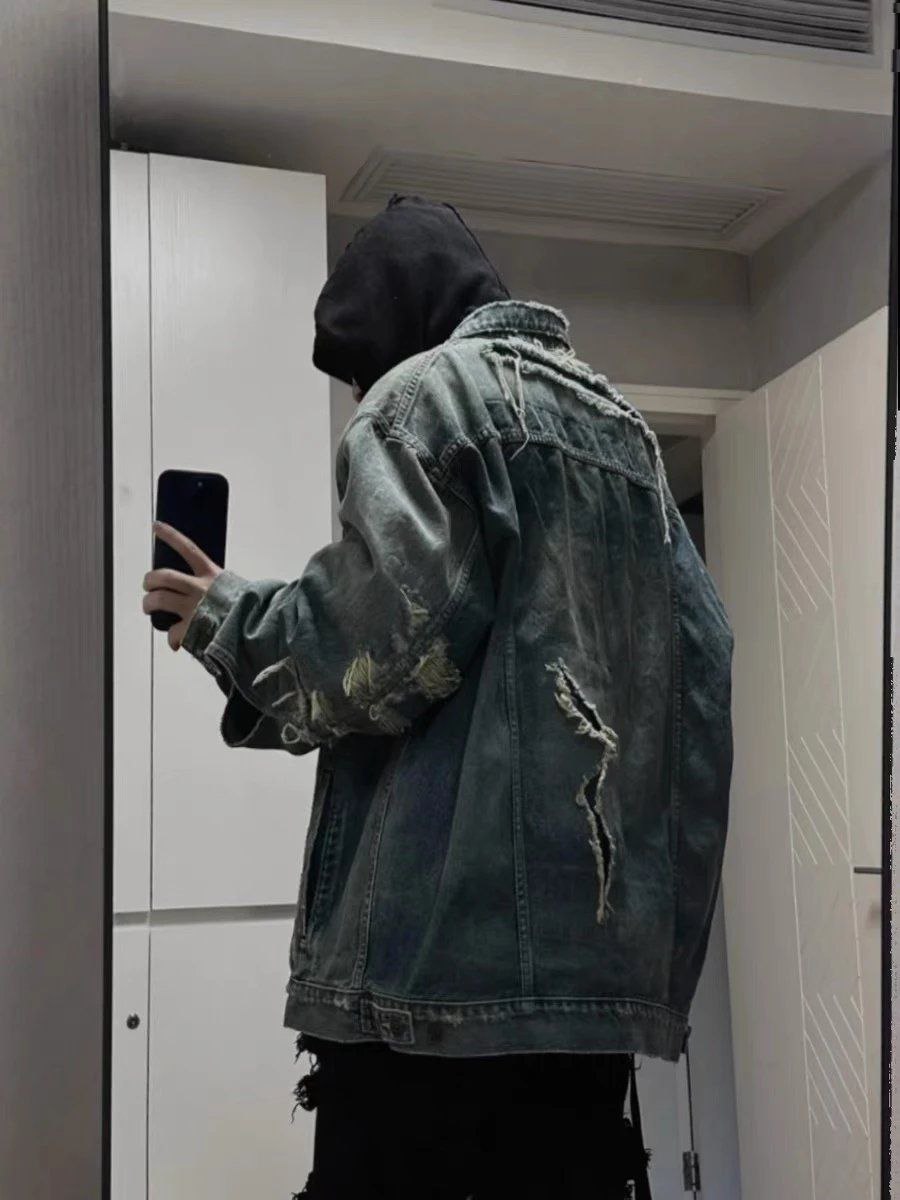 Balenciaga Destroyed Denim Jacket