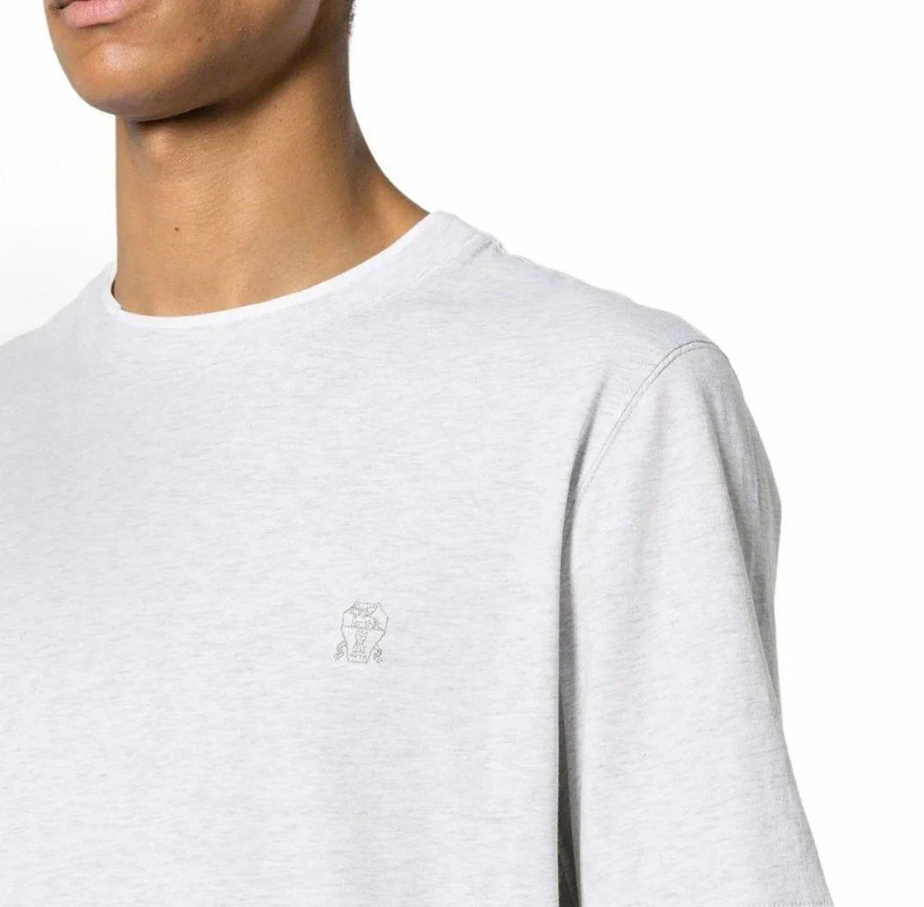 Brunello Cucinelli Embroidered-Logo Cotton T-Shirt