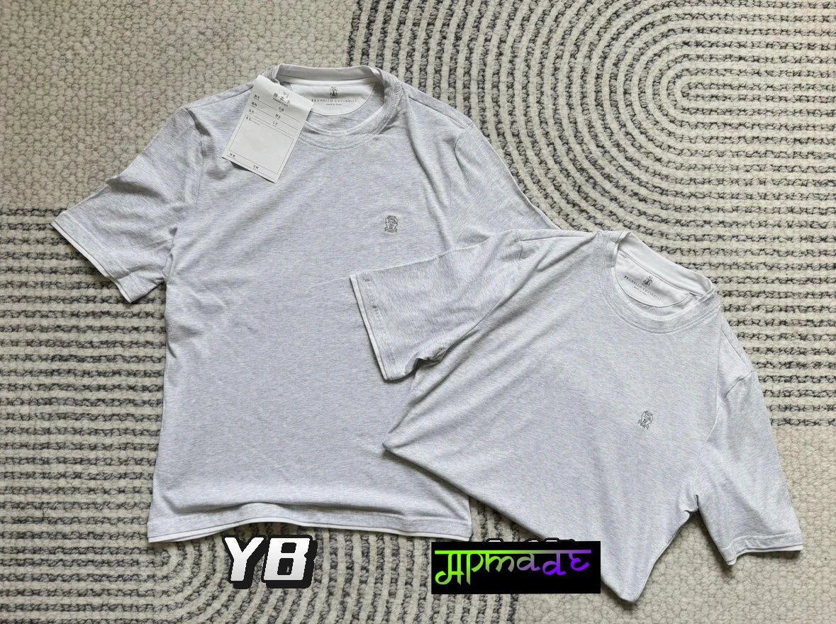 Brunello Cucinelli Embroidered-Logo Cotton T-Shirt