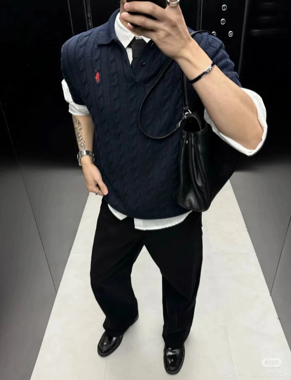 Ralph Lauren Cable-Knit Cotton Polo T-Shirt